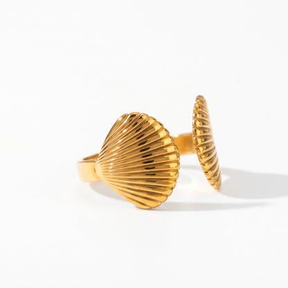 Mariana Shell Cuff Ring - Adjustable