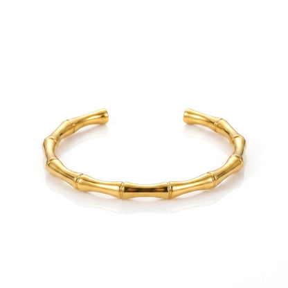 Bamboo Hand cuff | stainless steel
