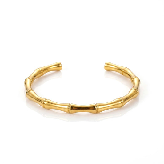 Bamboo Hand cuff | stainless steel