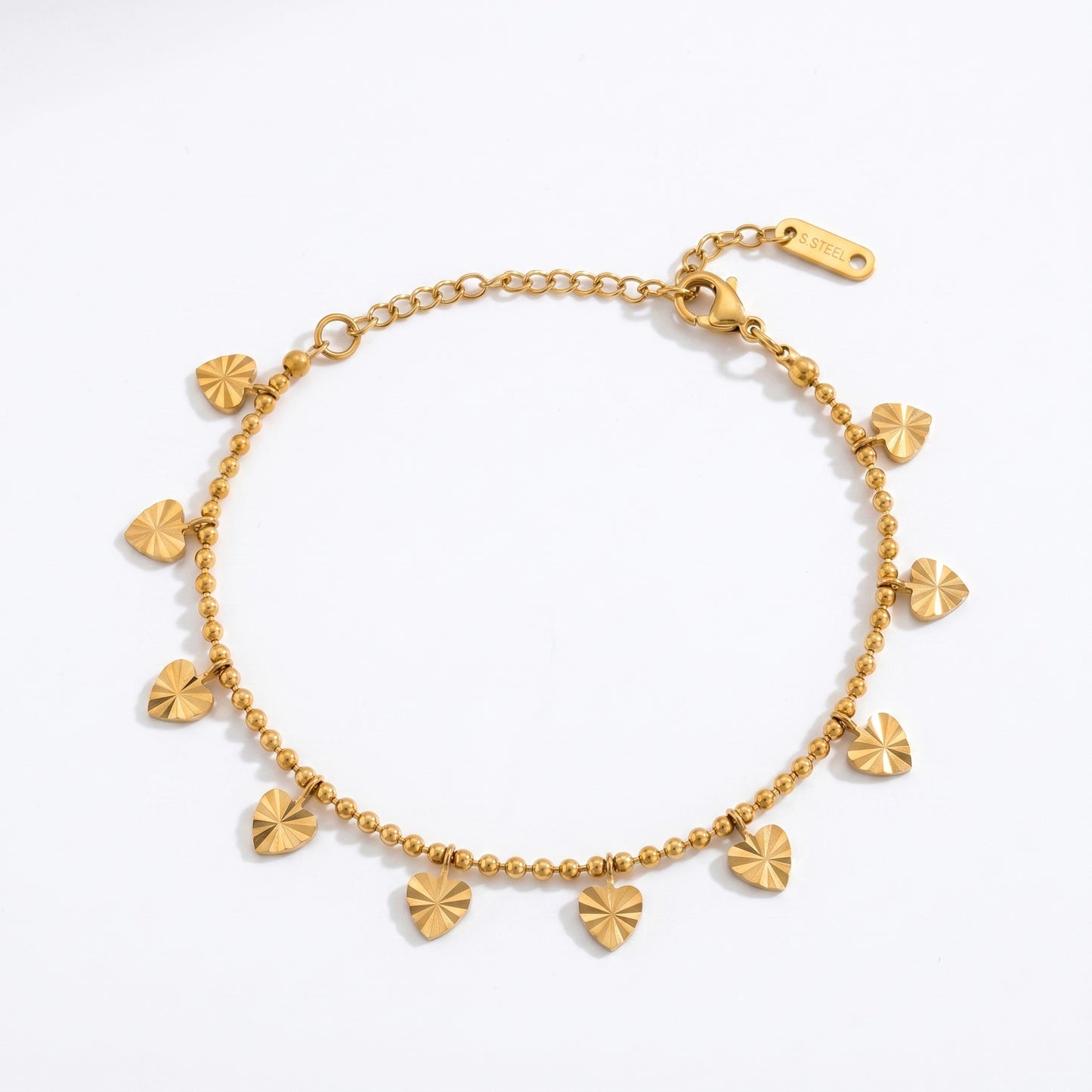 Dangling Heart charms Anklet