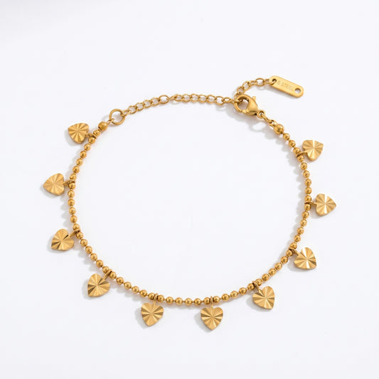 Dangling Heart charms Anklet