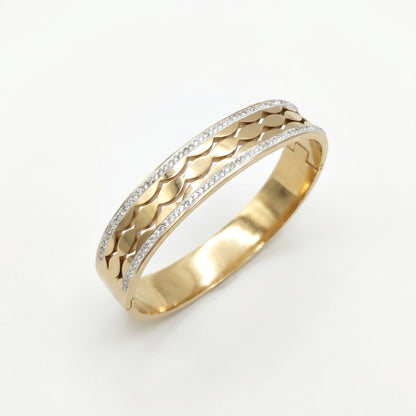 Elara Diamond Bangle - Stainless Steel