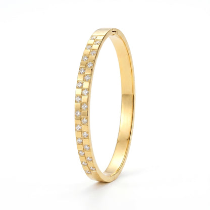 Luxury Square Rhinestone Bangles Bracelets