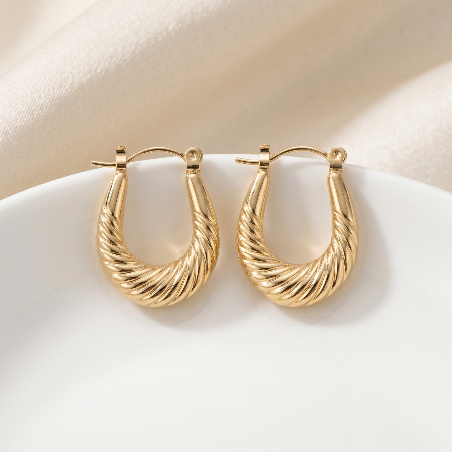 Shrimp Hoop Earrings -Stainless Steel