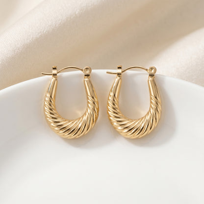 Shrimp Hoop Earrings -Stainless Steel