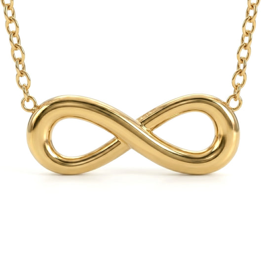 Golden Infinity Loop Necklace