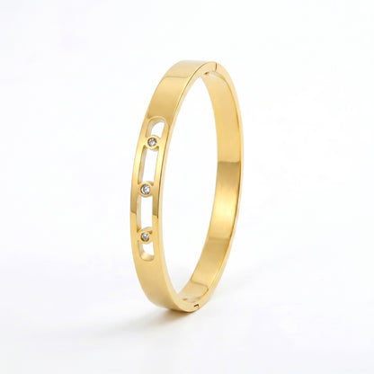 Triple Crystal Bar Bangle