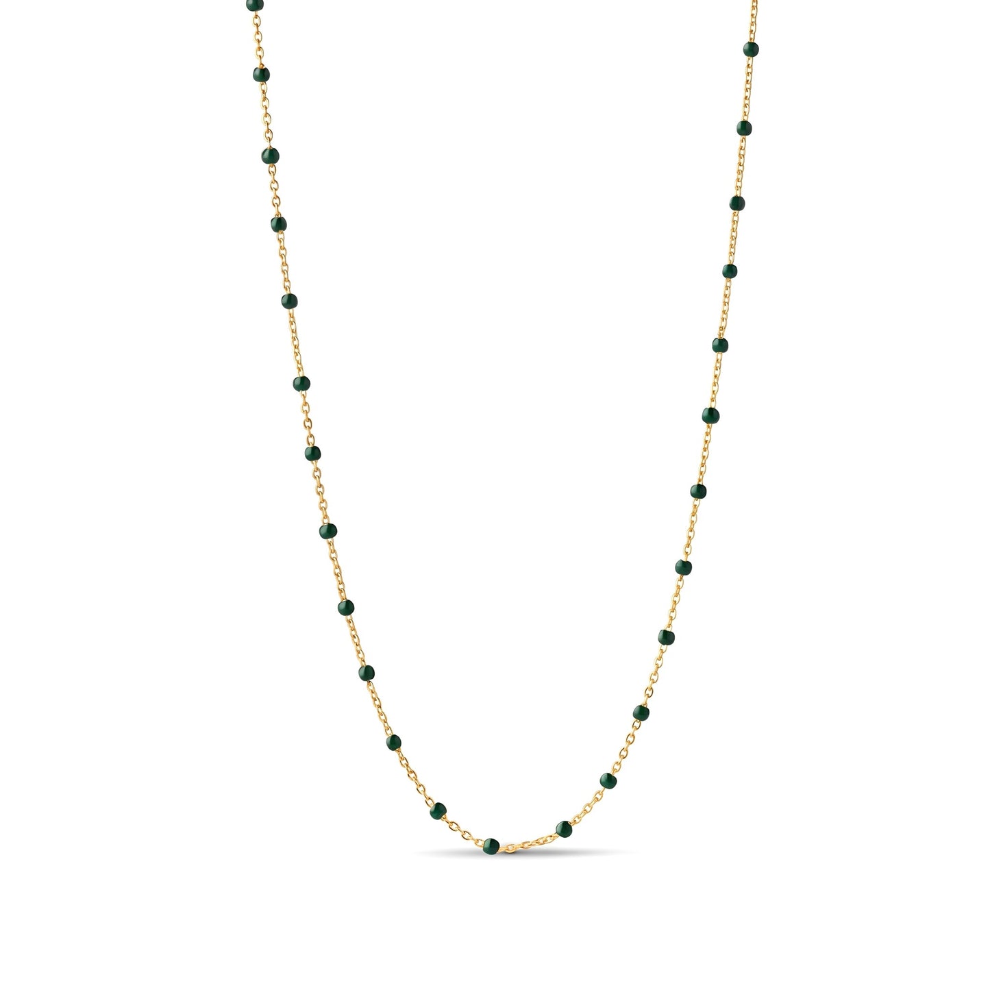 Enamel Beaded Necklace | Stainless Steel