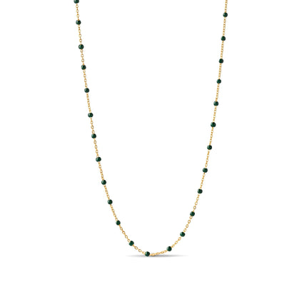 Enamel Beaded Necklace | Stainless Steel