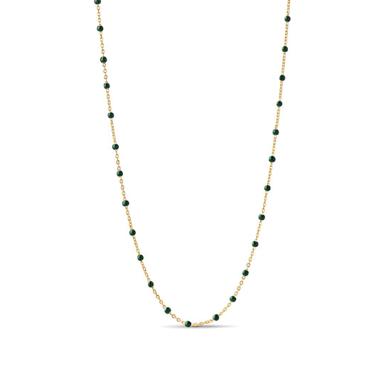 Enamel Beaded Necklace | Stainless Steel