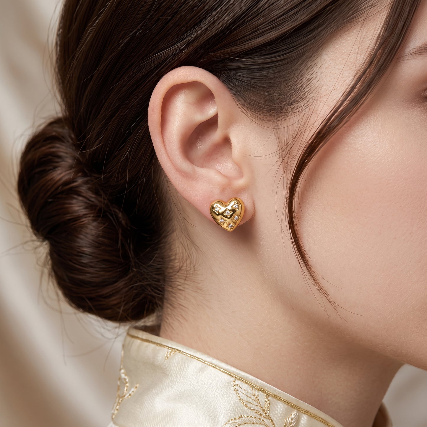 Star Kissed Heart Studs